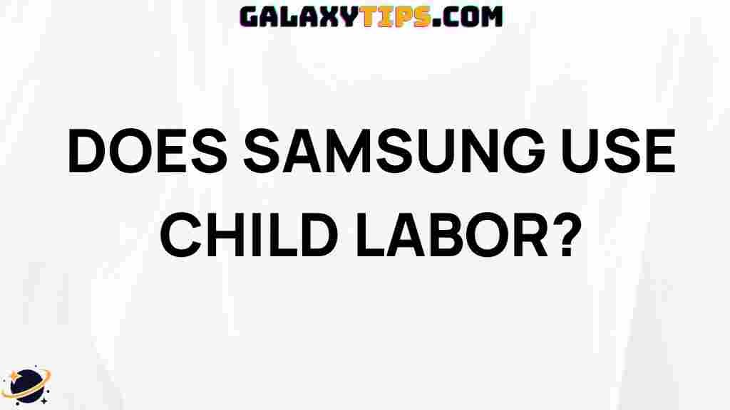does-samsung-use-child-labor